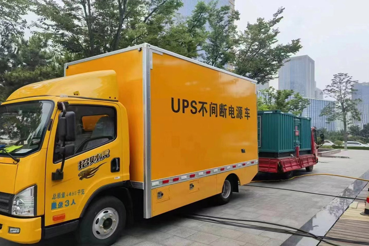 朝阳发电机租赁施工现场