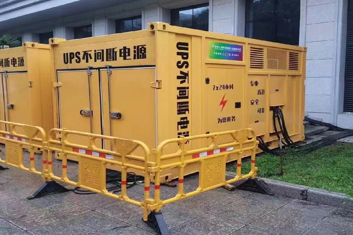 朝阳发电机租赁施工现场